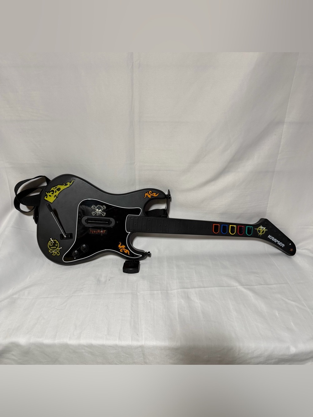 Guitar Hero Kramer Striker Wireless Guitar PS2 With Dongle Tested